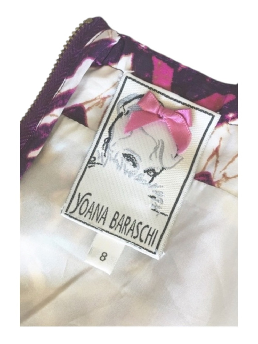 Yoana Baraschi x Anthropologie  Tribal Print Faux Wrap Mini Dress  Pink Red 8 - Picture 11 of 16